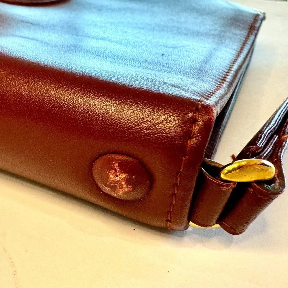 CARTIER Burgundy Bordeaux Leather Clutch Purse Bag - Authentic - Picture 16 of 16